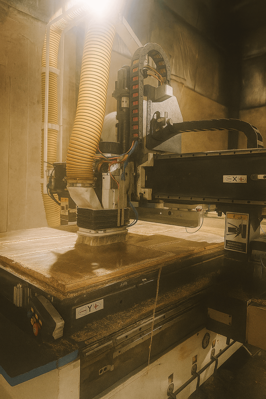 Modern CNC machinery in factory