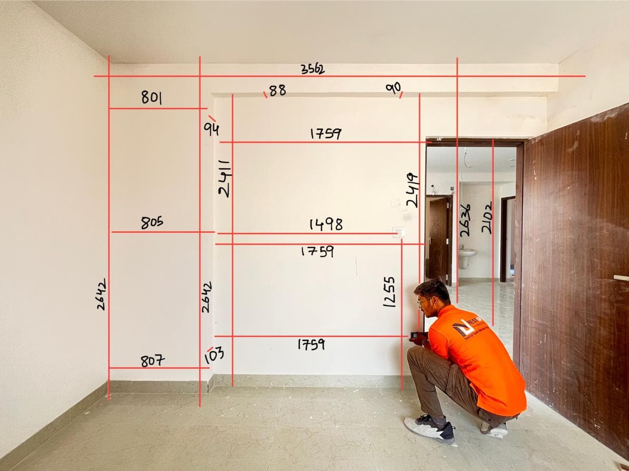Site visit and measurement process